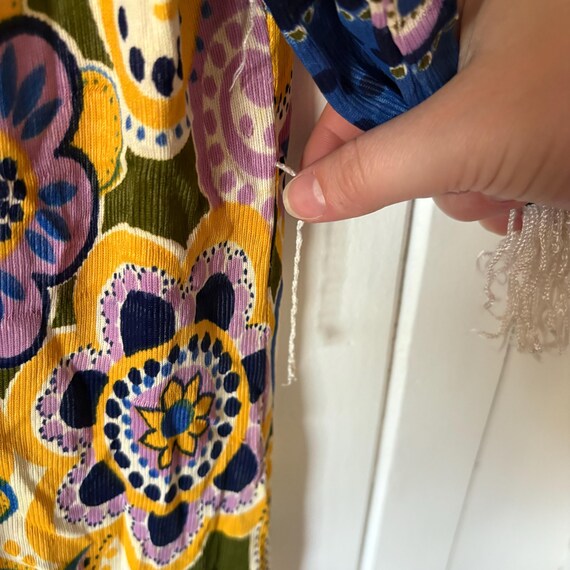 1960s vintage psychedelic mod mini dress with sca… - image 9