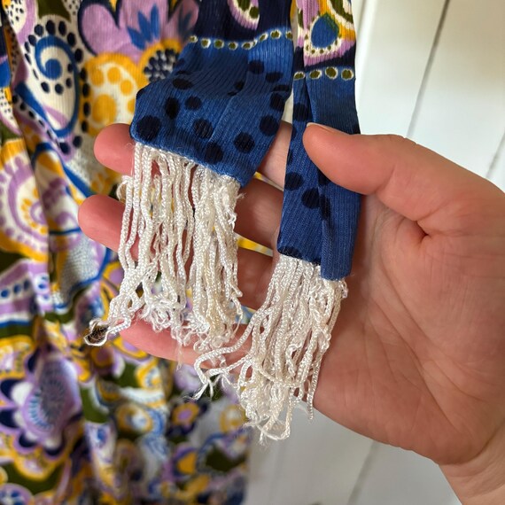 1960s vintage psychedelic mod mini dress with sca… - image 10