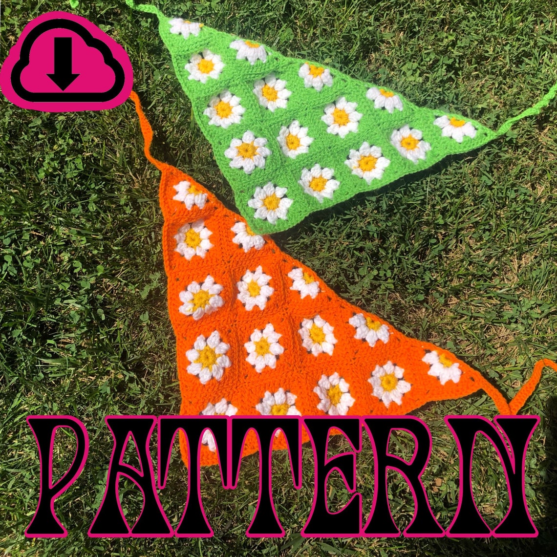 CROCHET PATTERN the Daisy Bandana Created Originally by Etsy