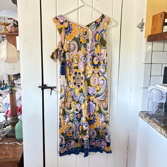 1960s vintage psychedelic mod mini dress with sca… - image 1