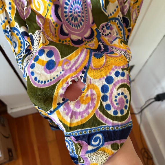 1960s vintage psychedelic mod mini dress with sca… - image 6