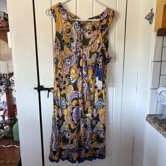 1960s vintage psychedelic mod mini dress with sca… - image 5