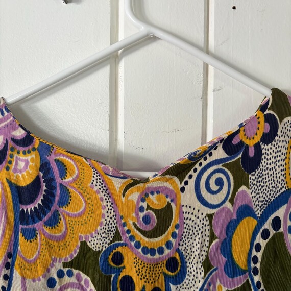 1960s vintage psychedelic mod mini dress with sca… - image 4