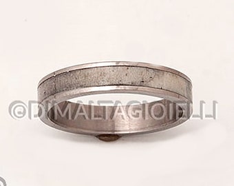 Titanium Antler Ring: Mens Wedding Band, Flat Profile