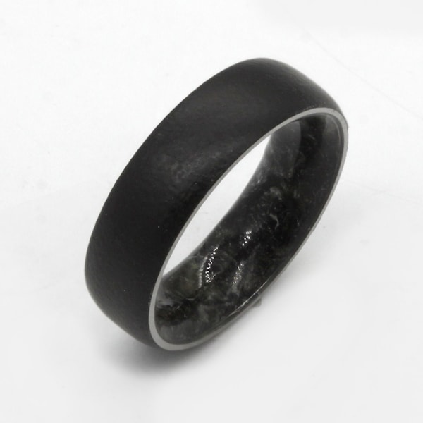 Obsidian Ring Schwarz - Glänzender Steinkreis Für Männer Und Frauen