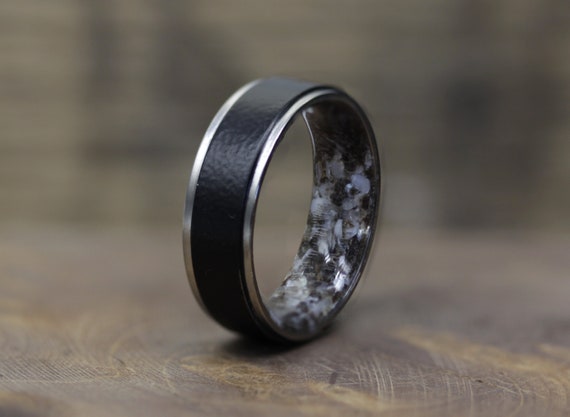 Fossil mother of pearl deals ring