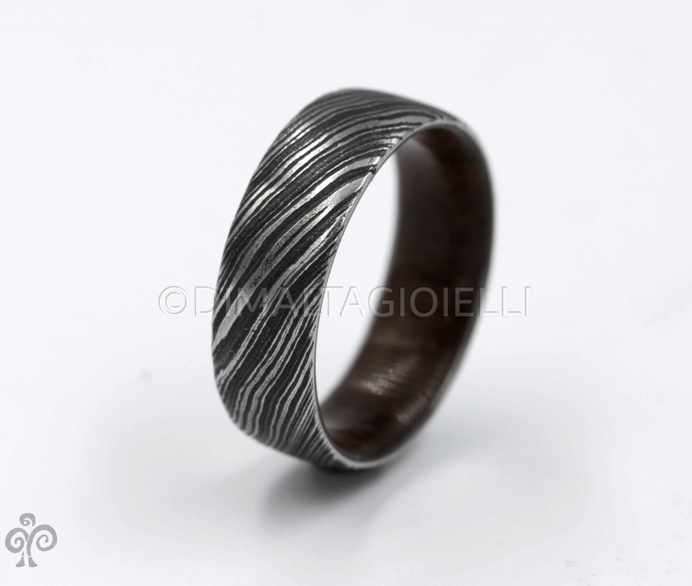 rustic mens ring men/'s rustic ring Damascus ring mens damascus steel and mens ring mens wedding band gun metal