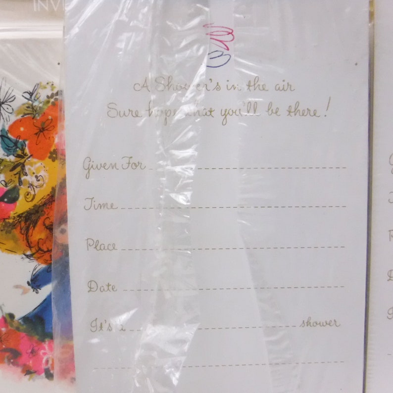 40 Vintage Wedding or Baby Shower Invitations from Hallmark Cards Sealed Old Store Stock