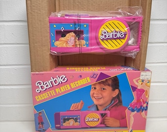 1989 Barbie Pink Handheld Cassette Player Boombox Mattel Nasta MINT in BOX! RARE