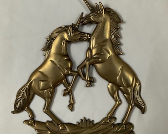 Vintage Messing Einhorn Wand Kunst hängenden Dekorstück