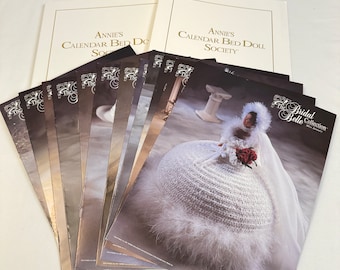 Set of 12 Annie's Attic Bridal Belle Crochet Doll Dress Pattern 1998