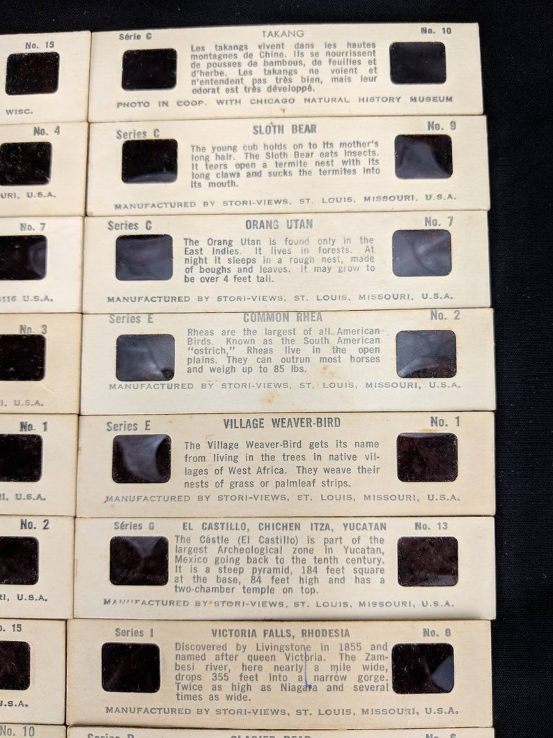 Stori-view Vintage Slide Lot of 32 Viewmaster Style 3D Photography Images #1