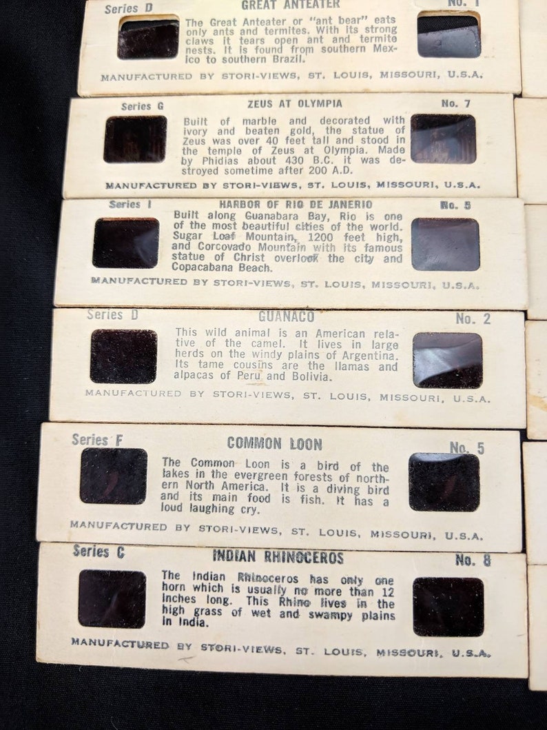 Stori-view Vintage Slide Lot of 32 Viewmaster Style 3D Photography Images #1