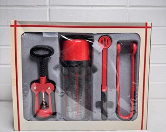 Scaroni 1980's Italian ''Casa Bar'' acrylic cocktail shaker set in original box
