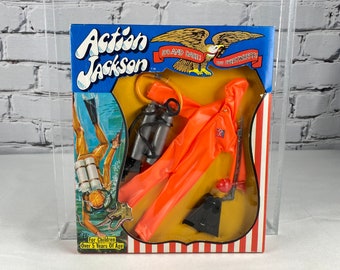 MEGO 1971 Action Jackson FROGMAN Scuba Outfit Item No. 1104 Brand New in Package
