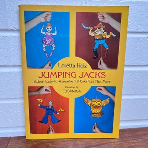 Vintage Jumping Jacks Paper Toy Cutout Book de Loretta Holz 1977