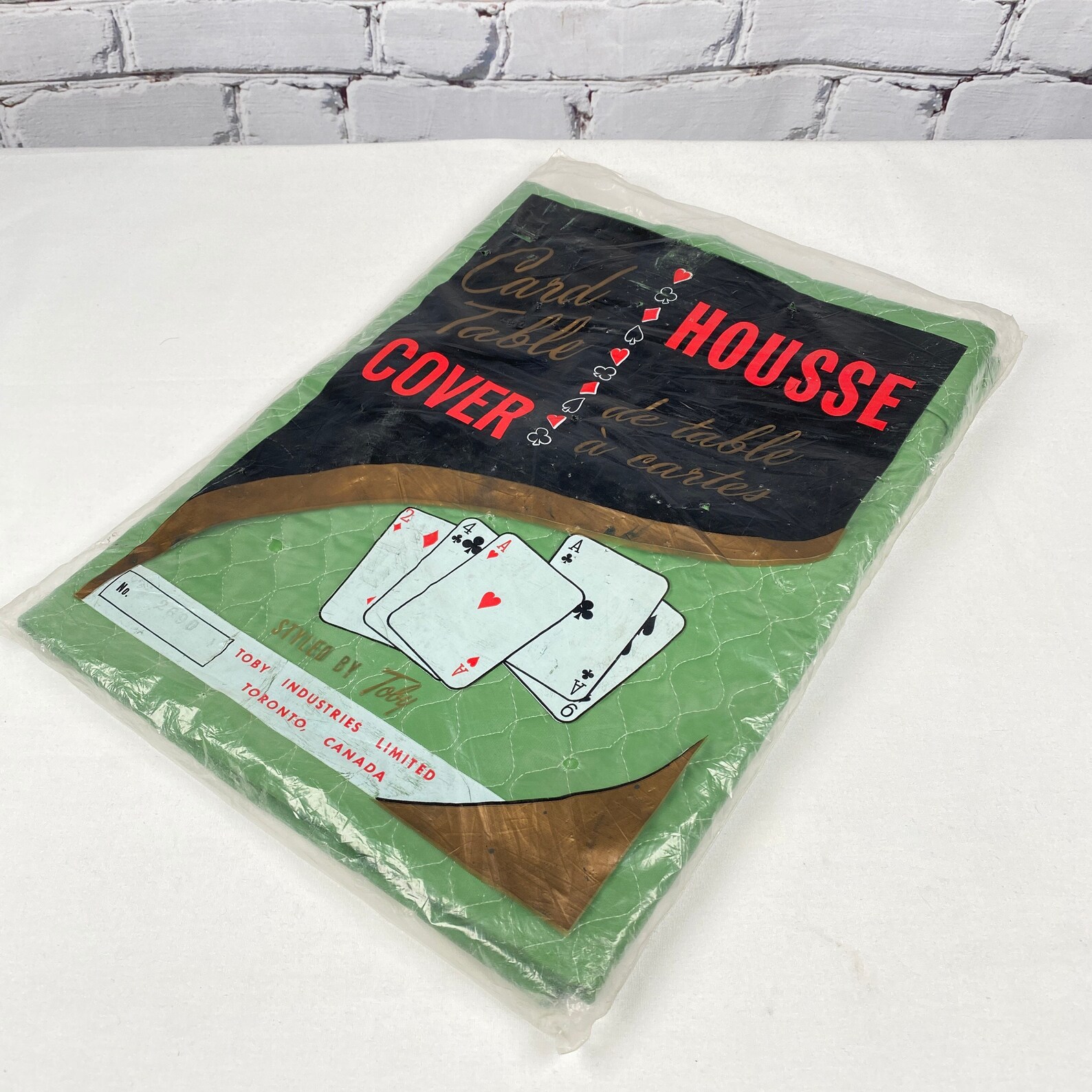 Vintage 1960's Green Square Quilted Card Table Cover Etsy