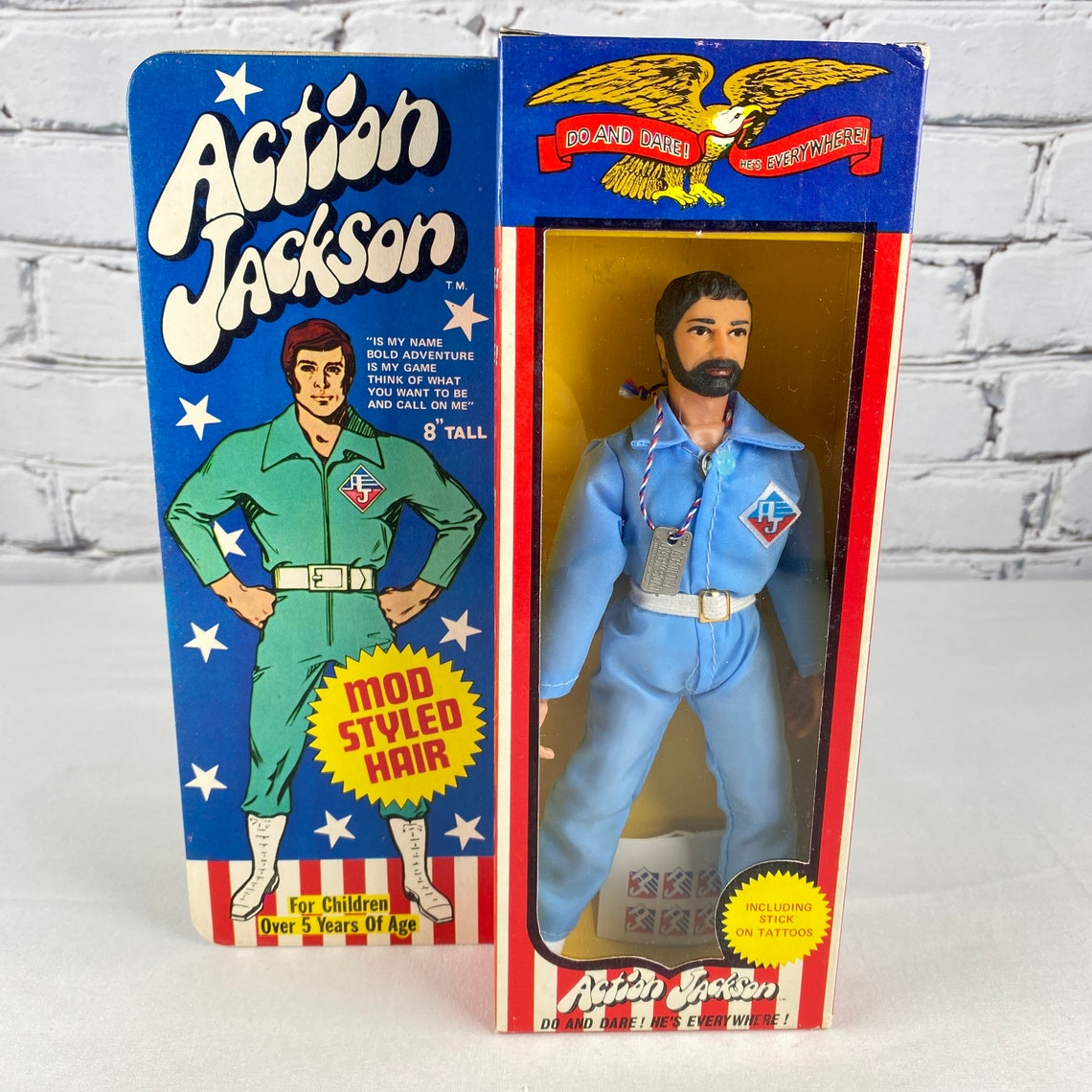 MEGO 1971 Action Jackson Action Figure with Mod Styled Hair Etsy