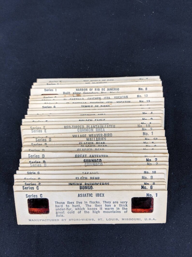 Stori-view Vintage Slide Lot of 32 Viewmaster Style 3D Photography Images #1