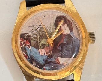 ARBEITEN John Travolta Vintage 1978 Armbanduhr mit Lederband SEXY STUFF