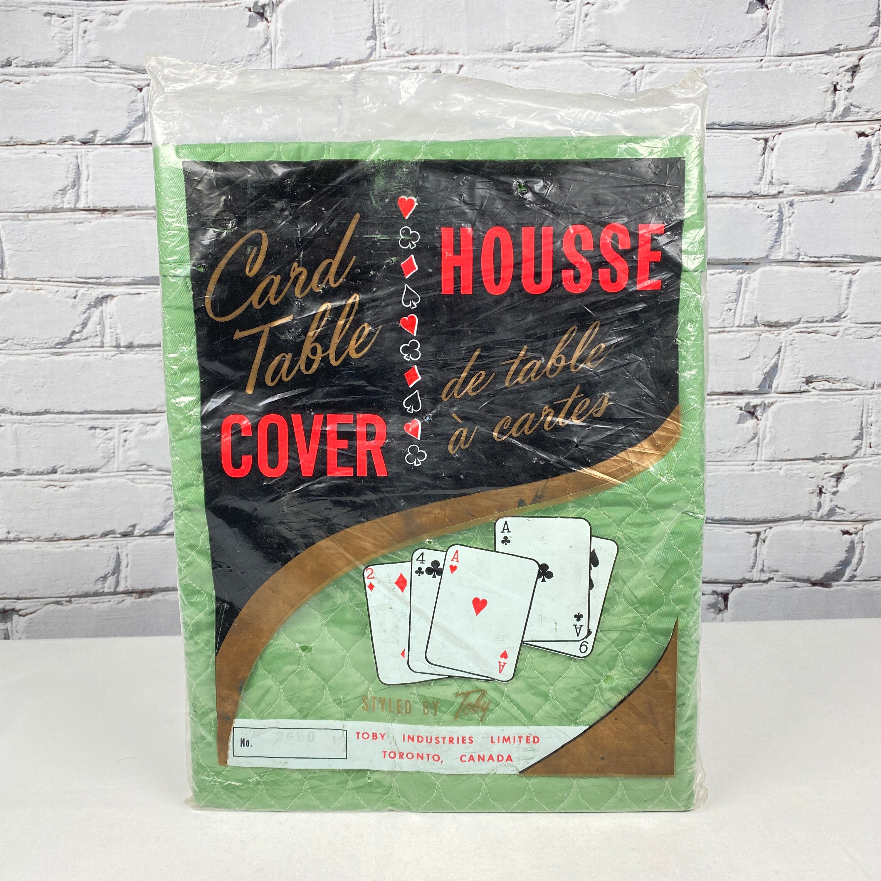 Vintage 1960's Green Square Quilted Card Table Cover Etsy