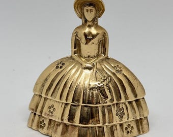 Vintage Little Bo Peep Southern Belle Brass Bell