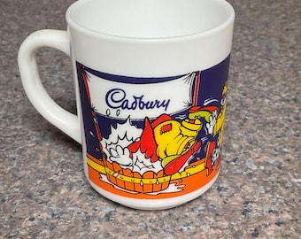 Vintage Cadbury Schokolade Milch Glasbecher von Acropel France