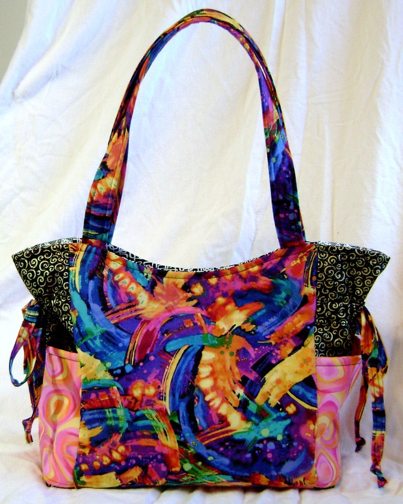 Handbag Handmade Contemporary Fabrics Artsy Art Purse | Etsy