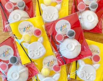 Mini Poké or Pika Painting Kit – Party Favor • Budget-Friendly Kids Craft
