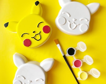 Paint Your Own Pika Face Figurine - DIY Craft Party Favor