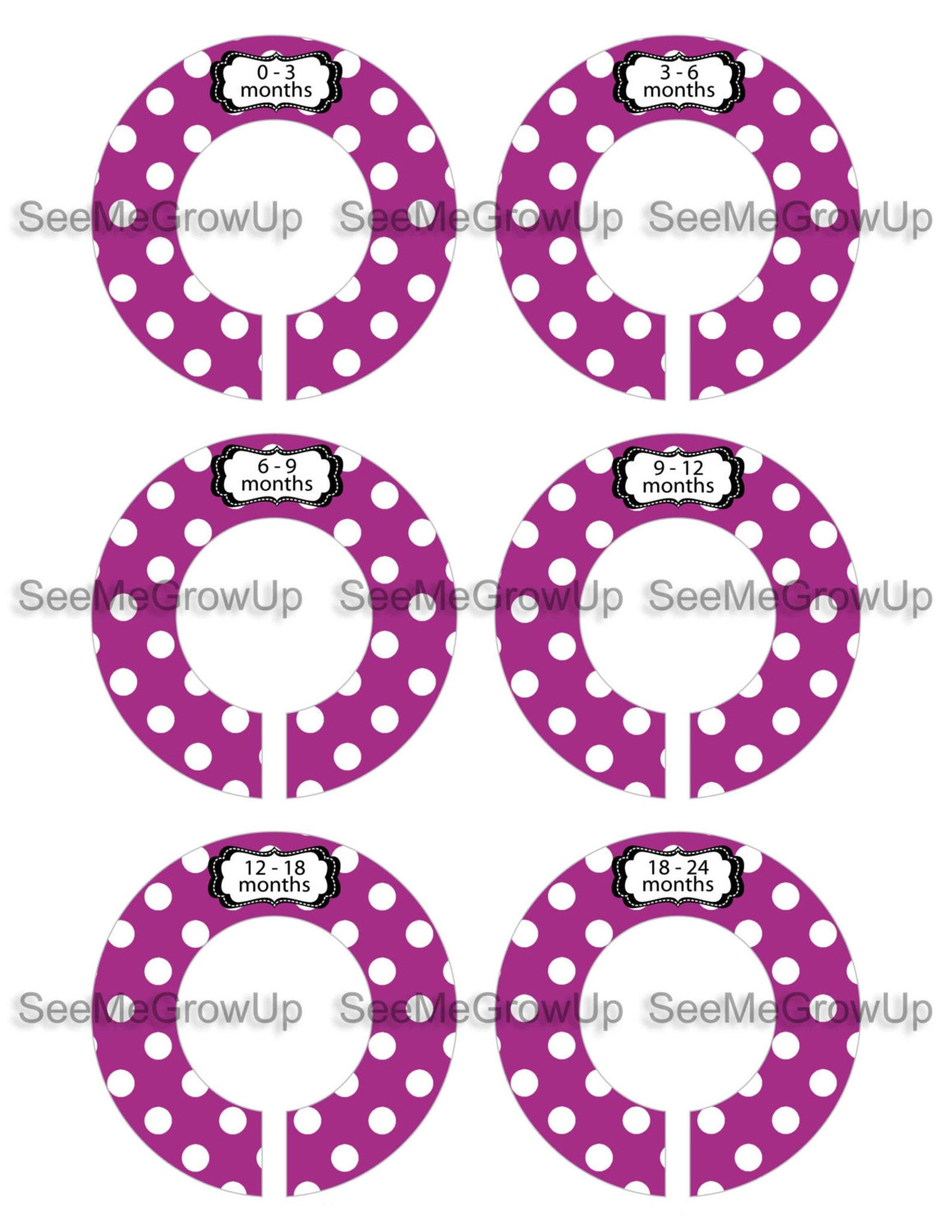 Custom Baby Closet Dividers Sort of Grape Purple Nursery Baby Etsy