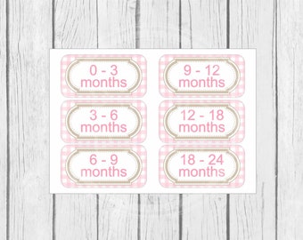 Pink Gingham Clothes Drawer Dividers Stickers Dresser Labels Inside Dresser Drawer Stickers Baby Organizers