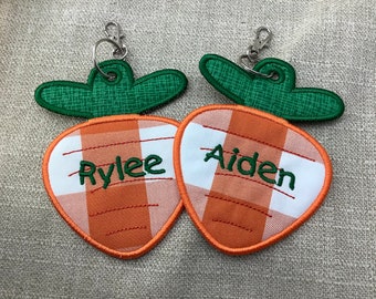 Carrot Bag Tag Backpack Tag Easter Bag Tag