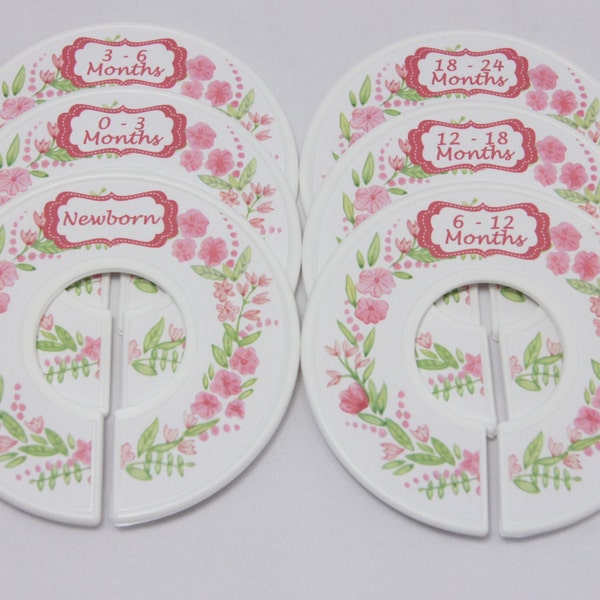 Custom Baby Closet Dividers Pink Nursery Green Nursery Girls Nursery Baby Shower Gift Closet Organizer Finished Closet Dividers