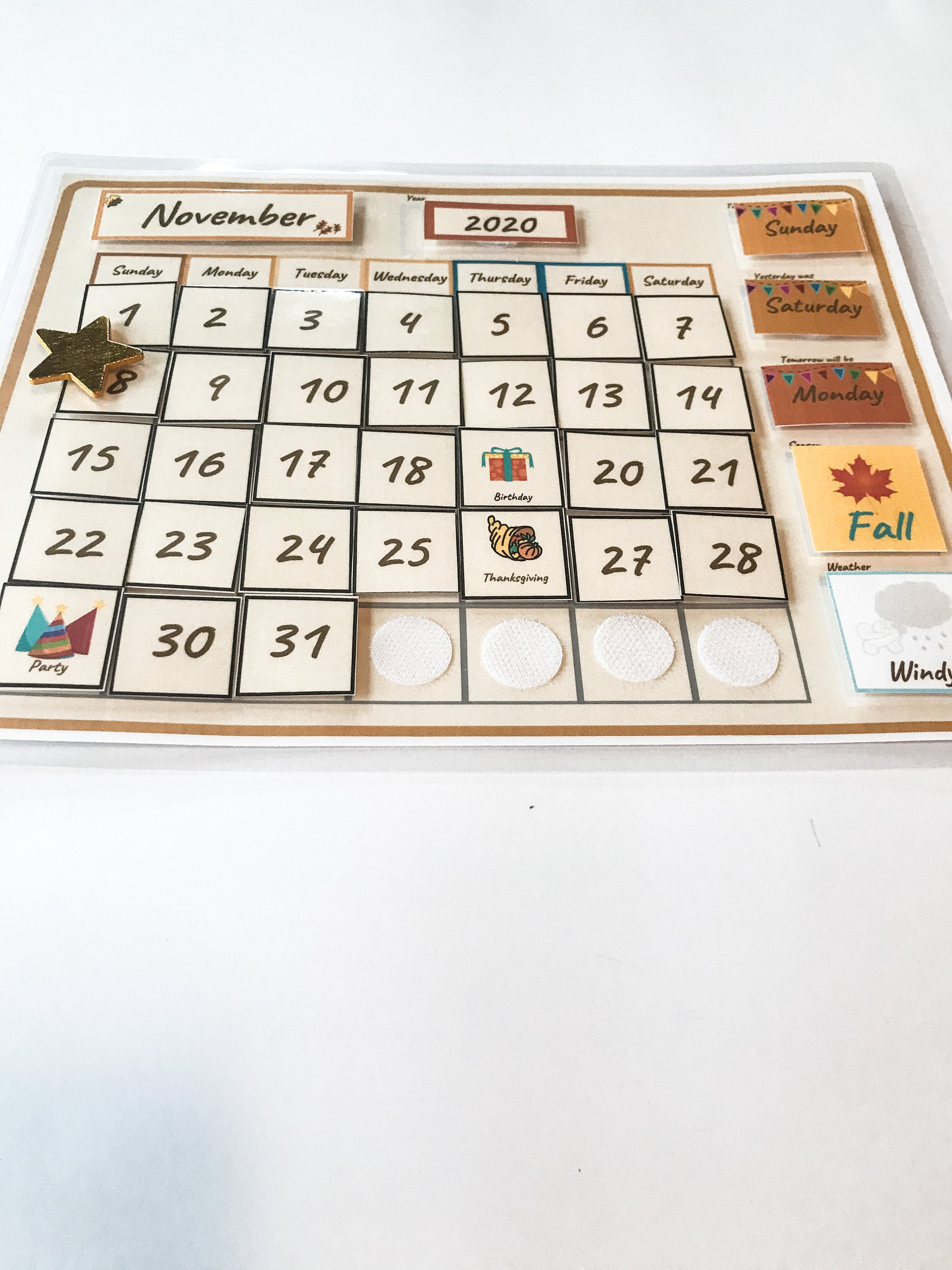 Fully Assembled Childrens twelve month calendar preschool Etsy
