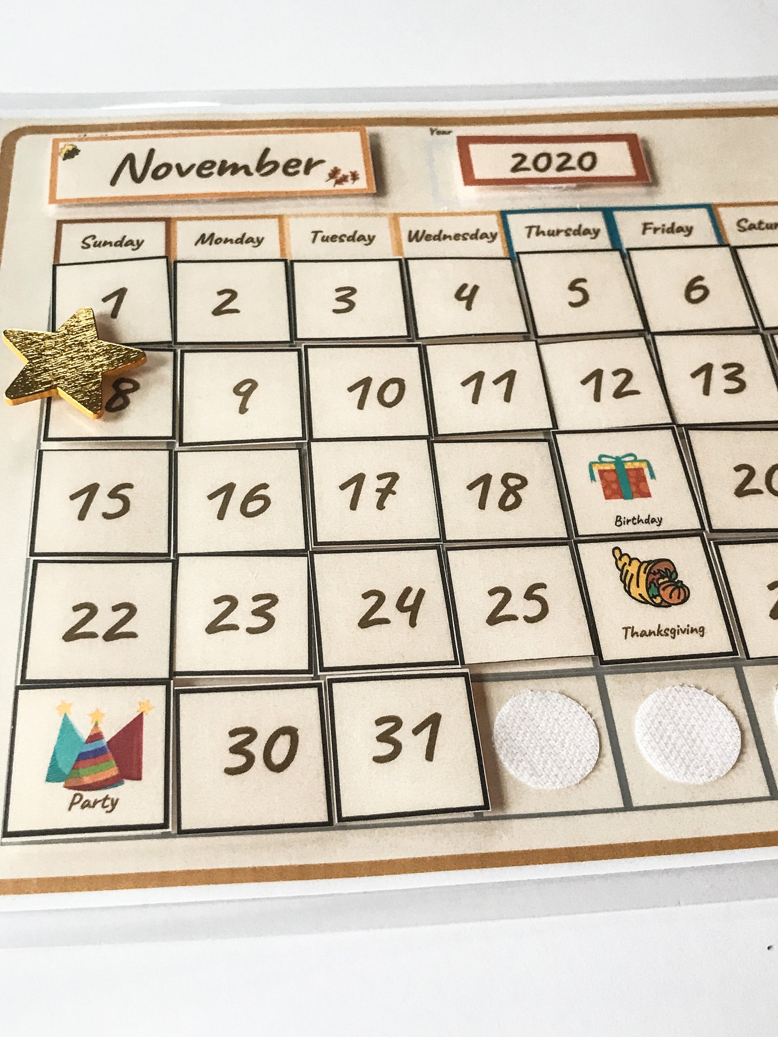 Fully Assembled Childrens twelve month calendar preschool Etsy