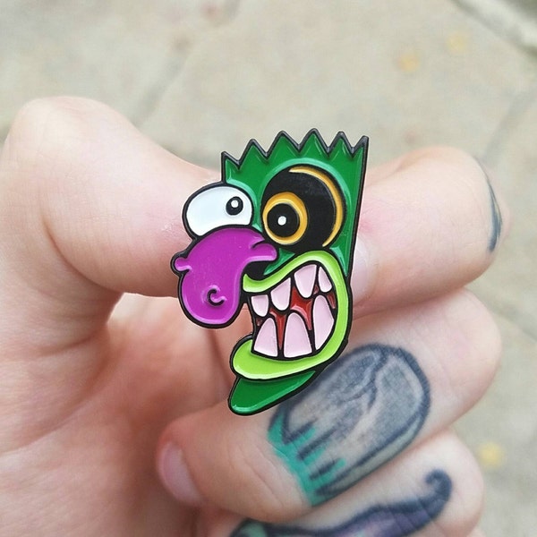 Ooga Booga Booga Enamel Pin - Courage the Cowardly Dog Lapel / Hat Pin