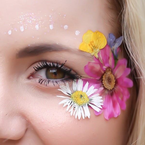 Real Temporary Face Florals // Flower Power Kit