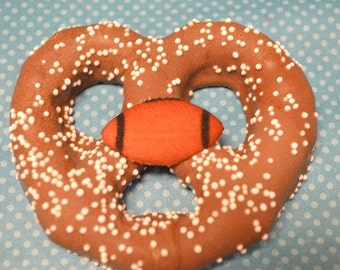 Chocolate Covered Football Pretzels - Set of 10 - Football Party Favor - Super Bowl Party - Sports Banquet - Football Banquet Favor