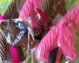 Chocolate Horse Lollipops - Cowgirl Party - Cowboy Party Favor - Farm Party - Rodeo - Western Chocolate Lollipop - Pony Lollipop - Birthday