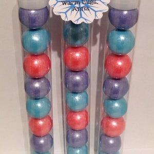 50pack 6 Clear Round Tubes and Caps 9/16 Seed Bead Storage, Candy