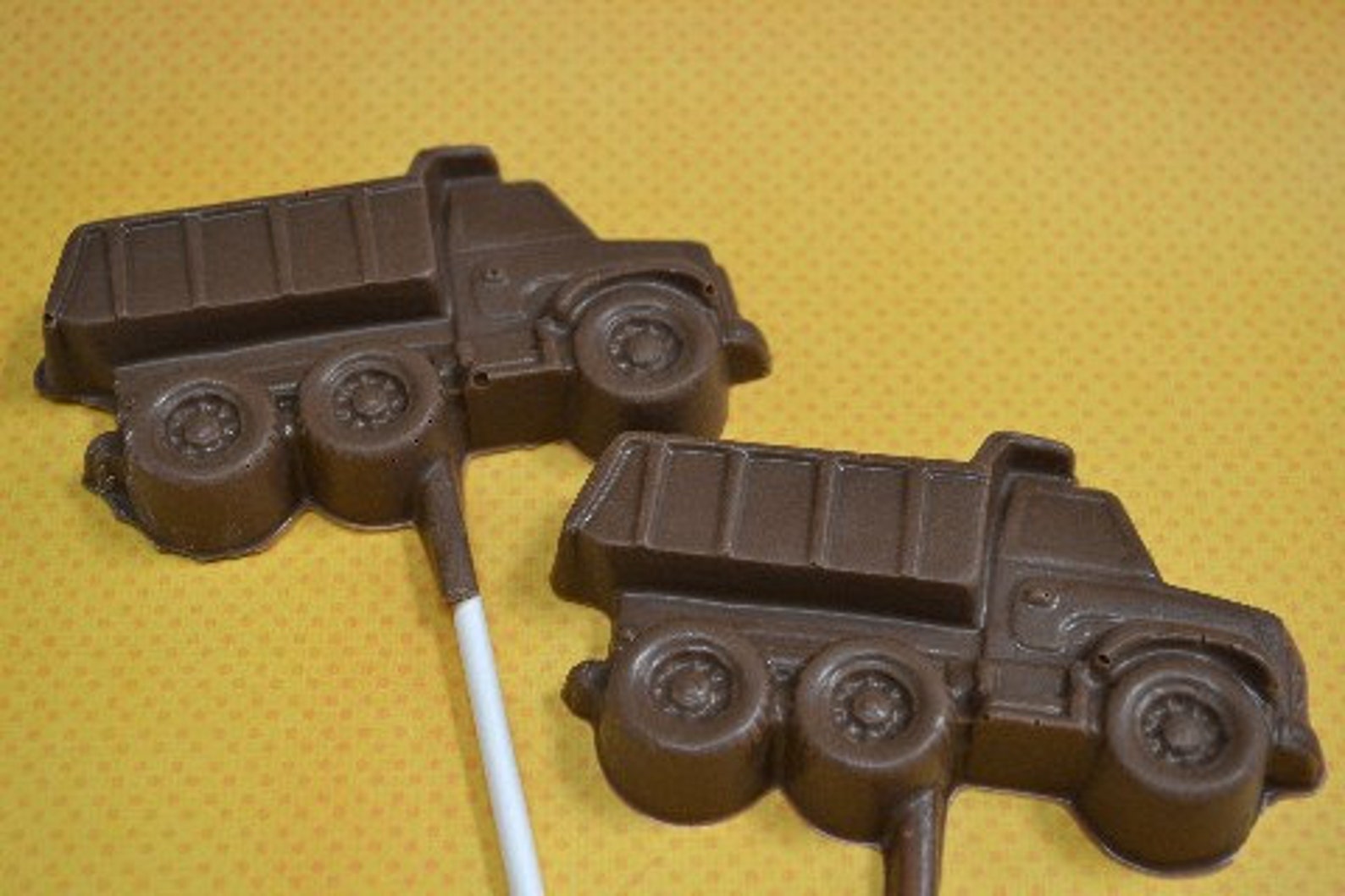 Dump Truck Chocolate Lollipop Construction Party Favor Etsy