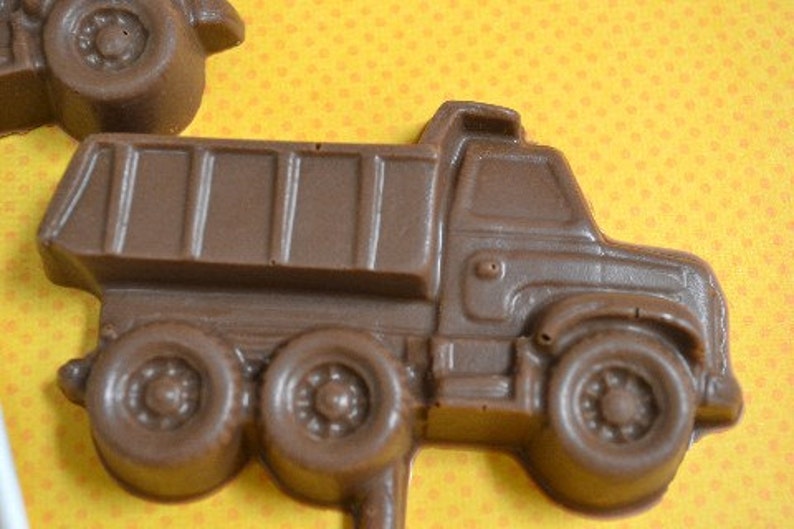 Dump Truck Chocolate Lollipop Construction Party Favor Etsy