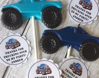 Monster Truck Lollipops - Monster Truck Party Favor - Truck Party - Little Boy Birthday Favor - Truck Lollipop - Truck Candy - Favor