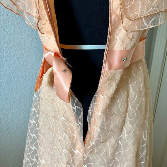 Peach 70s Formal Dress JCPenney - image 5