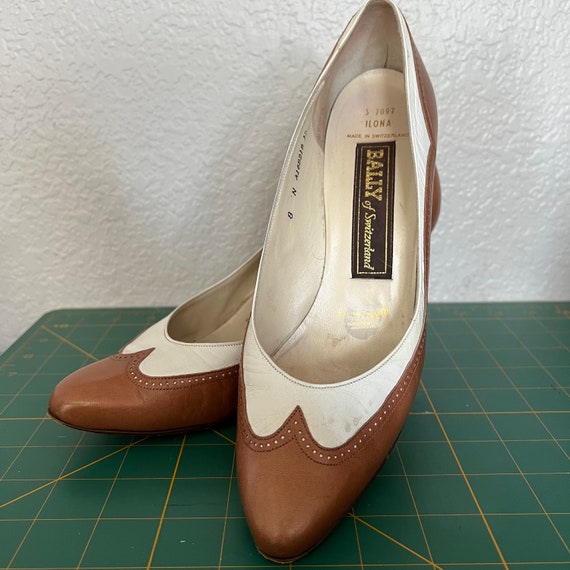 Bally of Switzerland Two Tone Wingtip Pumps - image 1