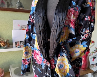 Floral Black Vintage Retro 80s/90s Blazer Rave Reviews