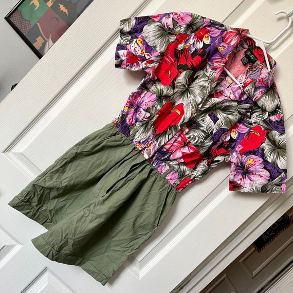 Floral Hawaiian Vintage Romper - image 3