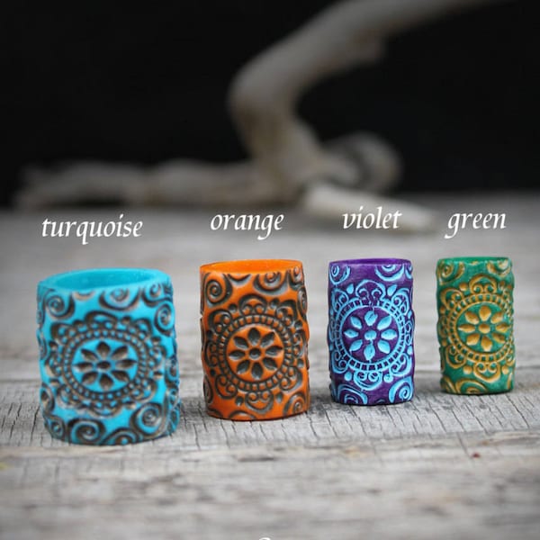 6-22 mm Dread beads Mandala beads dreadlock jewelry dread accessories dreadlock beads dread jewelry rasta Jamaica dread schmuck perl dread