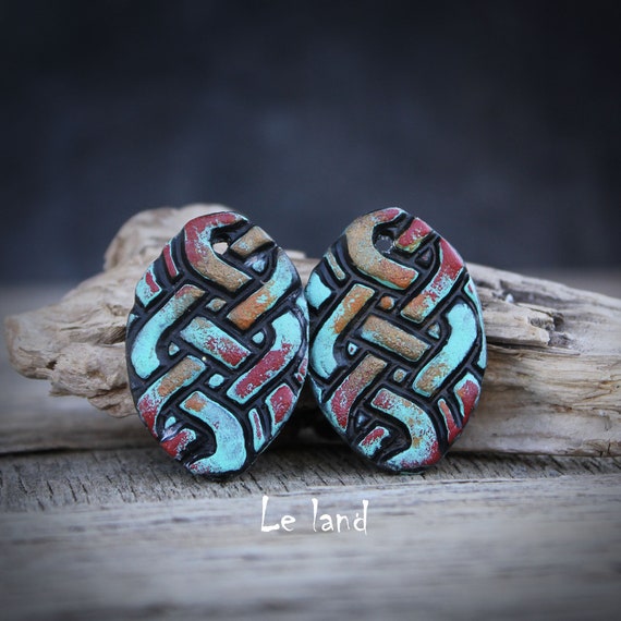 Polymer Clay Earring Components Handcrafted Unique Supplies